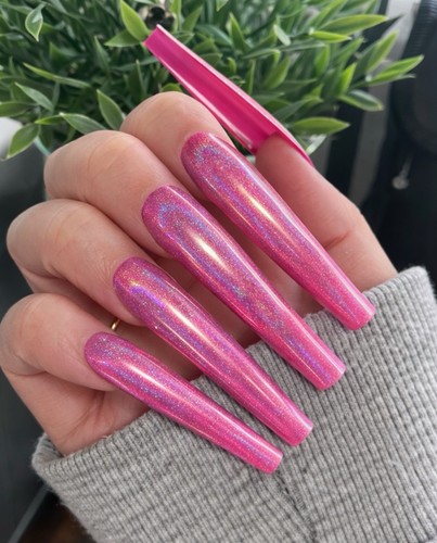Pink holographic 3xl - pink,