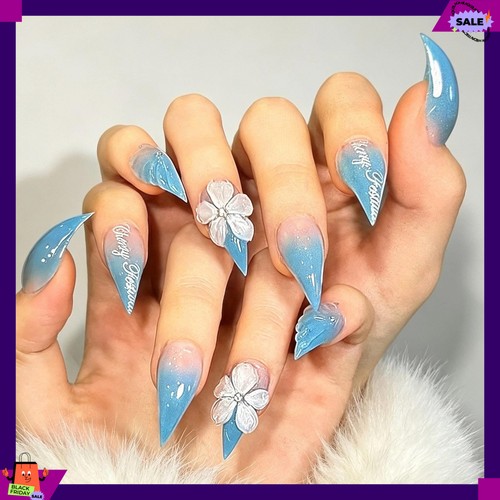 Blue glitter ombre - blue,