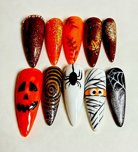 Halloween glitter stiletto - glitter,
