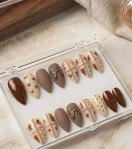Cream brown medium stiletto - cream,