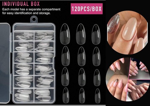120 pcs set coffin almond - pcs,