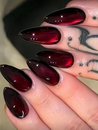 Burgundy cat eye press - cat,