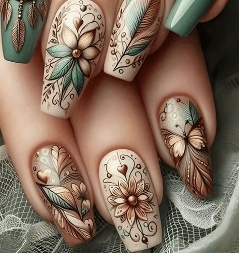 24pcs long ballet bohemian - 24pcs,