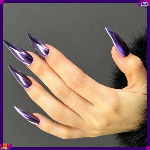 Purple chrome stiletto claw - chrome,