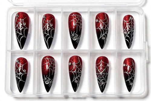 Black red pearls webs - 24, &