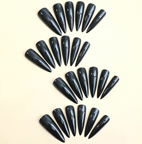 Press nails long - long, stiletto