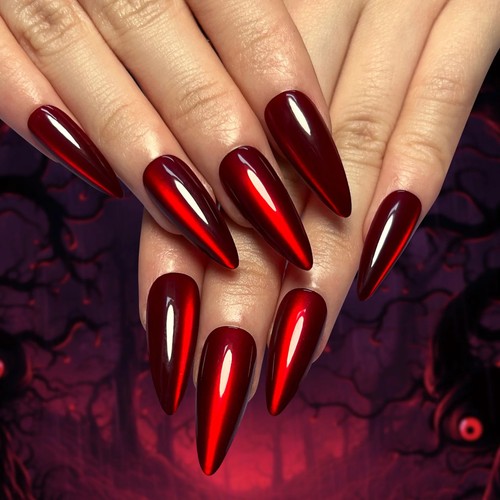 Stiletto long teardrop red - stiletto, cat