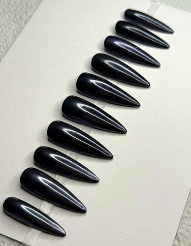 Handmade black shiny - black,