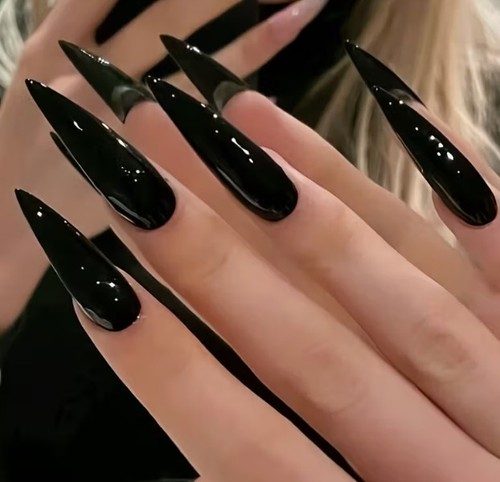 24pk black stiletto false - 24pk, of