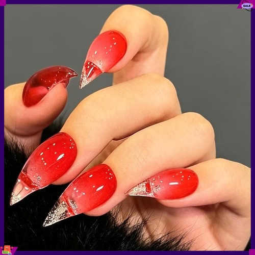Red jelly ombre claw press - red,