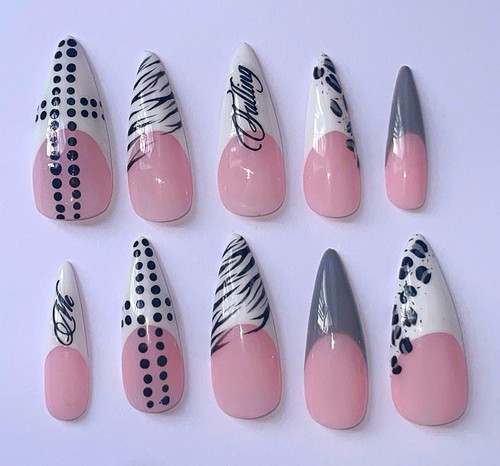 Press nails long stiletto - press-on,