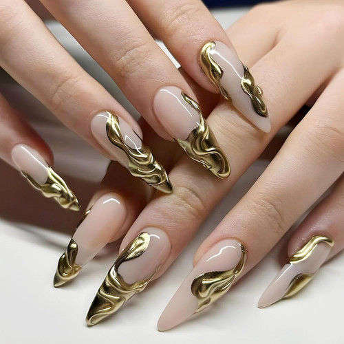 Press nails long - long, stiletto
