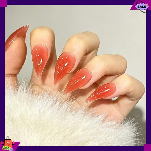 Coral jelly ombre glitter - coral,