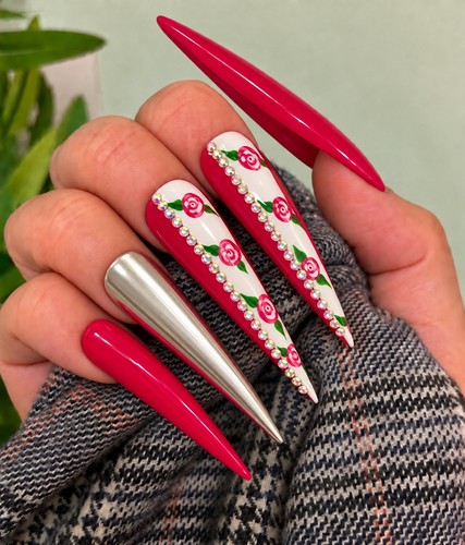 Pink roses 3xl - 3xl, stiletto
