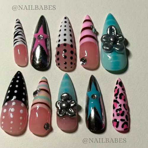 Handmade y2k press nails - handmade,