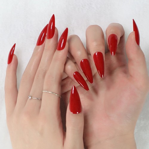 Stiletto red glossy press - red,