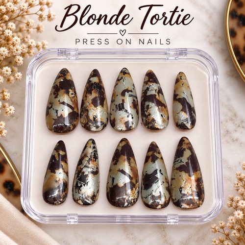 Blond tortie handmade press - ,