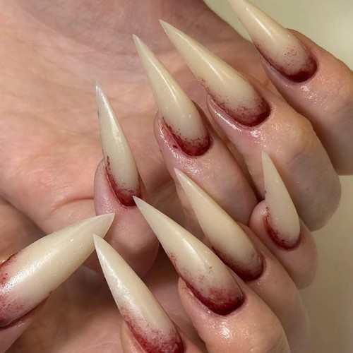 24pcs nude false - nude, nails