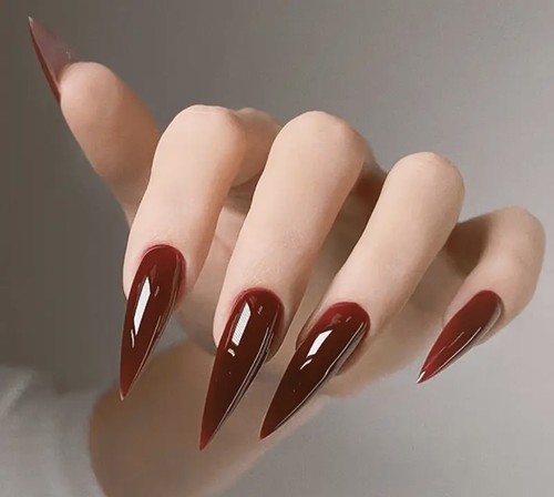 Long stiletto plain - long,