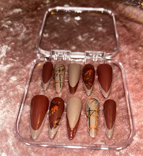 Long stiletto press nails - stiletto,