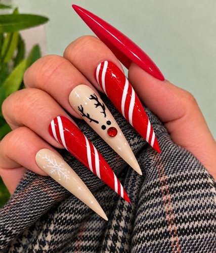 Reindeer christmas stiletto - reindeer,
